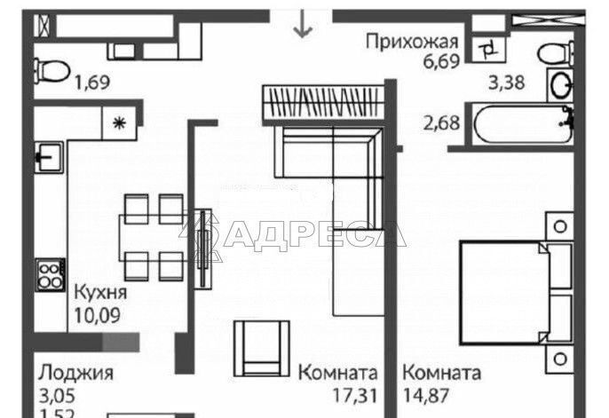 квартира г Симферополь пр-кт Александра Суворова 99 фото 19