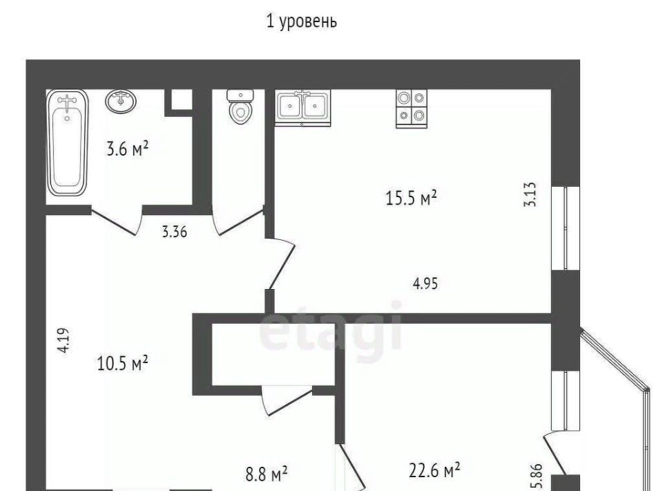 квартира р-н Пуровский г Тарко-Сале мкр Советский 15а фото 23