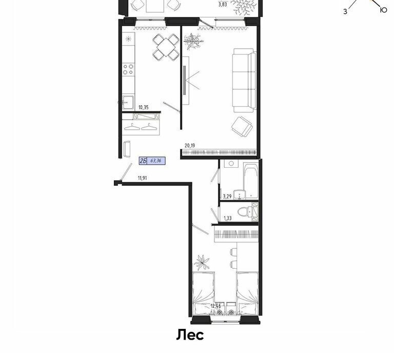 квартира г Томск р-н Октябрьский тракт Иркутский 185б фото 1