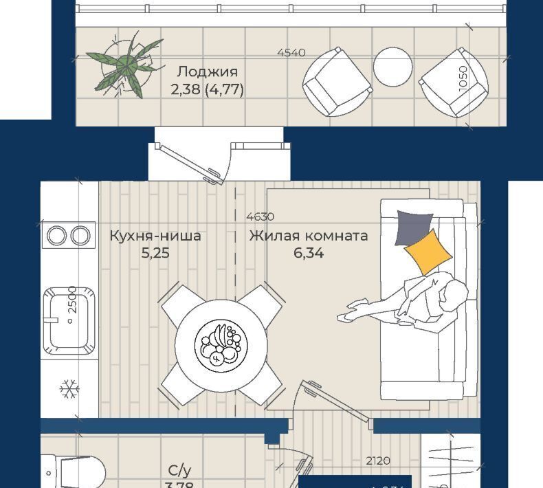 квартира р-н Зеленодольский с Осиново ул Дорожная 35 Осиновское с/пос, Авиастроительная фото 1