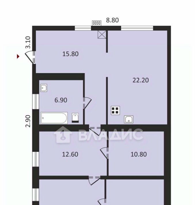 дом г Краснодар р-н Прикубанский микрорайон 9-й километр ул им. Нестерова 103 фото 24