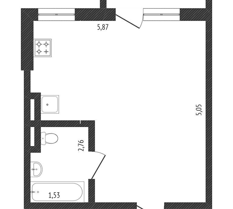 квартира г Омск ул 12 Декабря 1к/1 фото 5