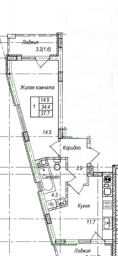 квартира р-н Гурьевский п Рыбное стр. 1, Светлогорск фото 2