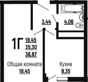 квартира г Краснодар р-н Прикубанский ЖК «Славянка» фото 2