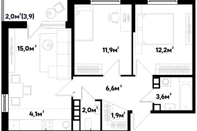 квартира дом 42к/1 муниципальное образование Краснодар фото