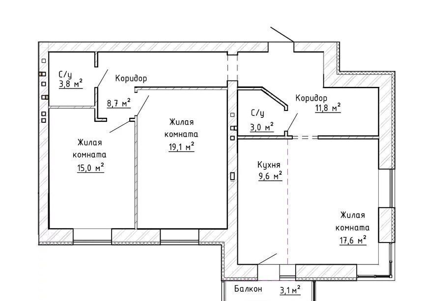 квартира г Тольятти р-н Автозаводский 14А квартал фото 5