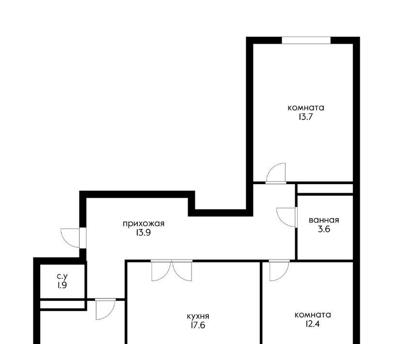 квартира г Краснодар р-н Прикубанский ул Византийская 13 фото 1