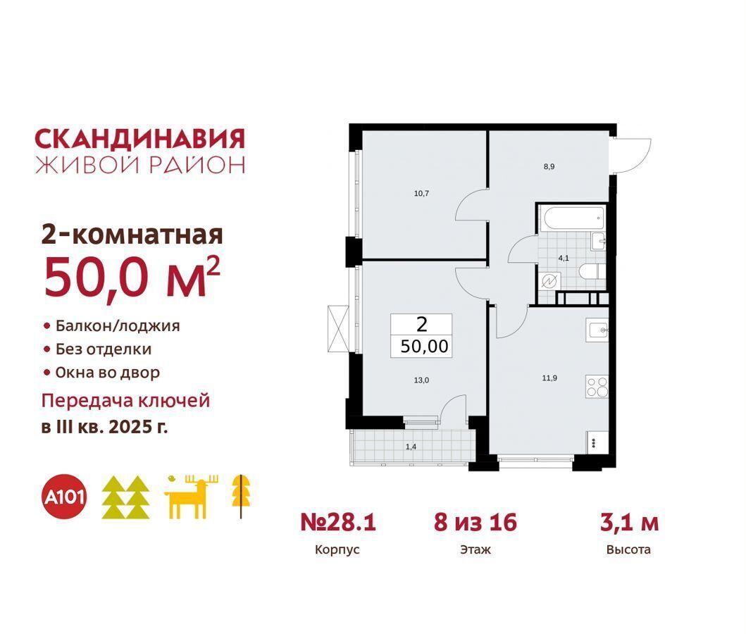 квартира г Москва метро Коммунарка Московская область фото 1