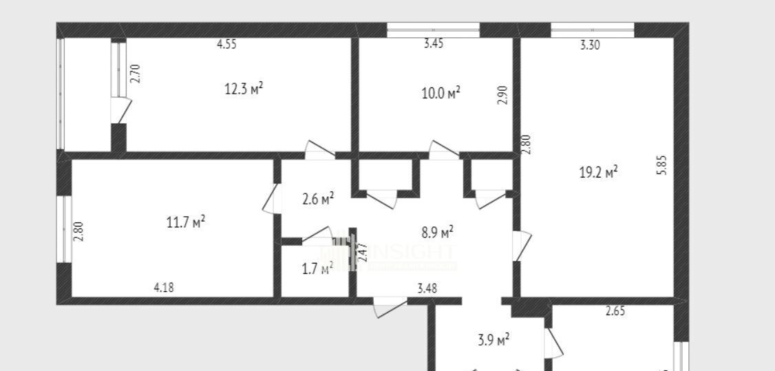 квартира г Новый Уренгой микрорайон Юбилейный 5/6 фото 2