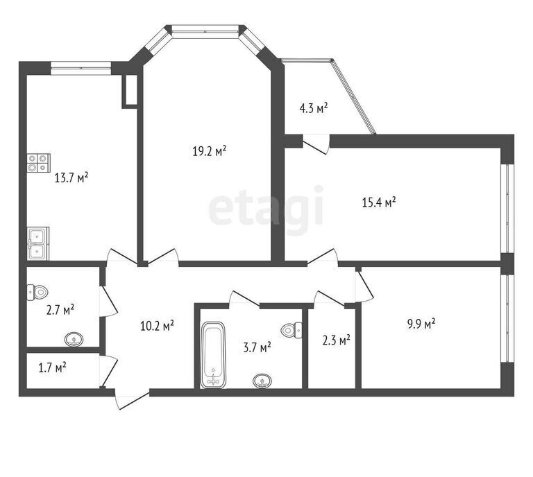 квартира г Липецк р-н Октябрьский ул Свиридова И.В. 4 фото 12