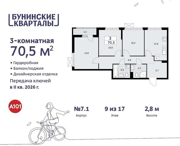 п Сосенское ЖК Бунинские Кварталы 7/1 метро Коммунарка метро Бунинская аллея фото