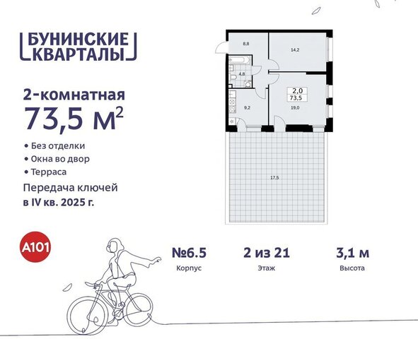 ЖК Бунинские Кварталы 6/6 метро Коммунарка метро Бунинская аллея ТиНАО фото