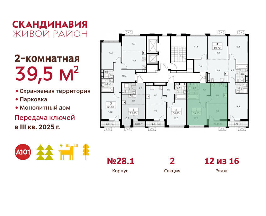 квартира г Москва п Филимонковское метро Коммунарка ТиНАО квартал № 167 фото 2