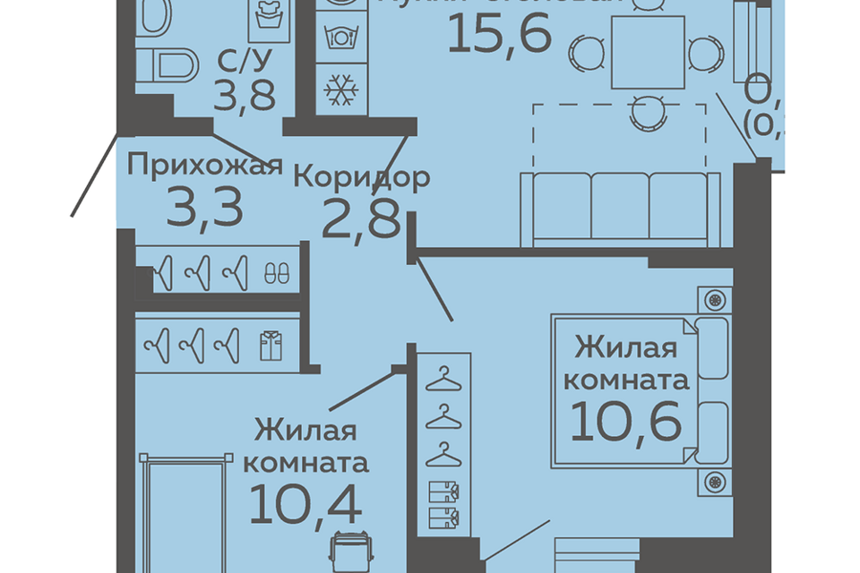 квартира г Екатеринбург р-н Октябрьский б-р Новосинарский 7 Екатеринбург, муниципальное образование фото 1