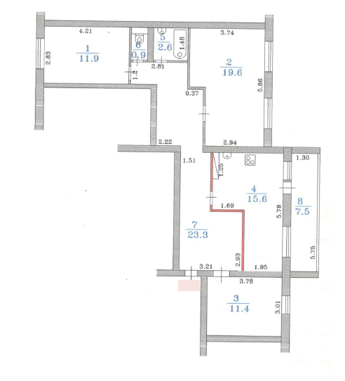 квартира г Губкинский мкр № 14 25 Пуровский район фото 4