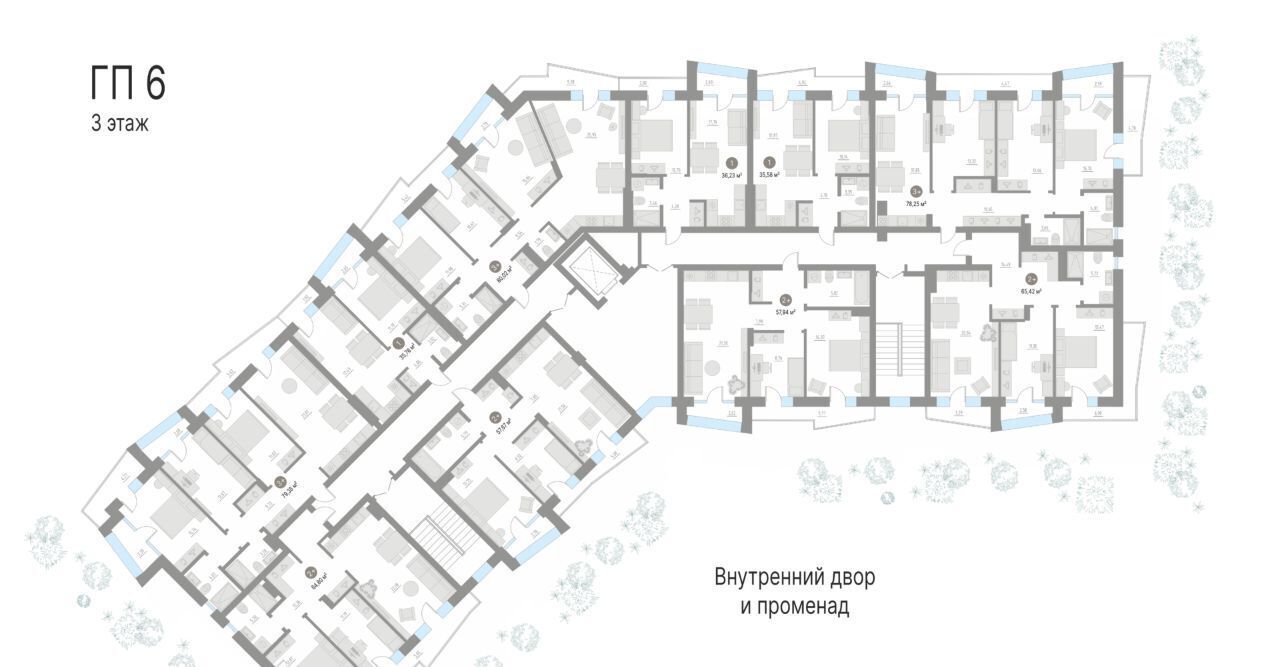 квартира р-н Тюменский с Кулаково Кипрея Квартиры жилой комплекс фото 2