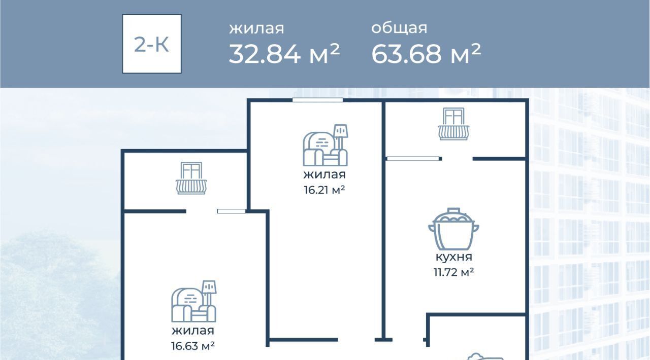 квартира г Волгоград р-н Краснооктябрьский ул Горишного 98 фото 2