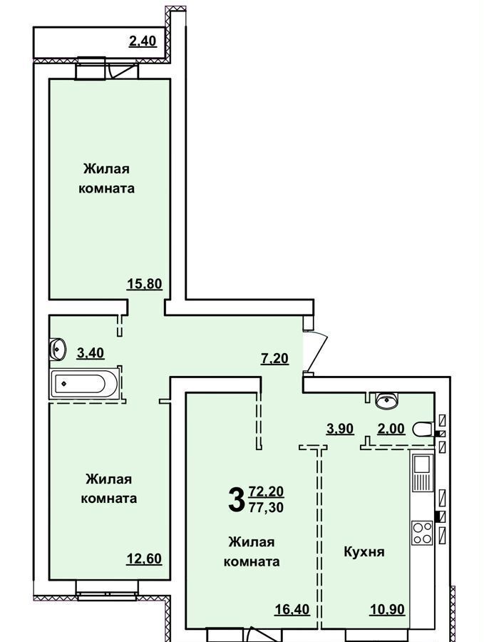 квартира г Саратов р-н Ленинский 5 квартал ЖК «Уютный квартал» фото 1