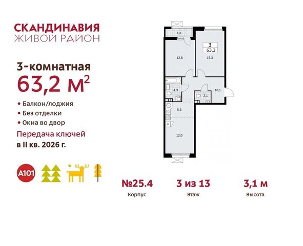 жилой район «Скандинавия» метро Коммунарка ТиНАО жилой комплекс Скандинавия, 25. 4 фото