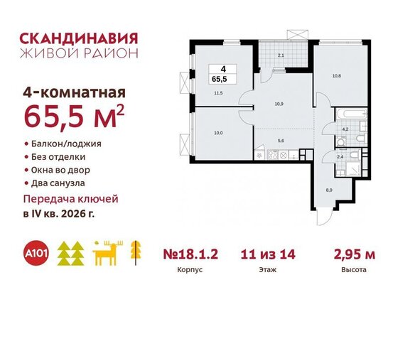 жилой район «Скандинавия» метро Коммунарка ТиНАО жилой комплекс Скандинавия, 18. 2.1 фото