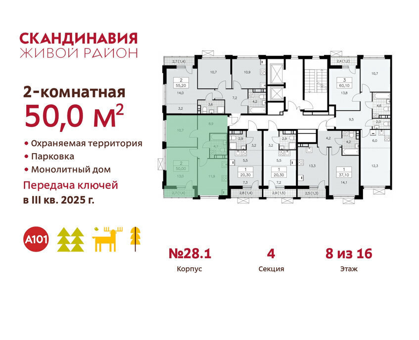 квартира г Москва п Филимонковское метро Коммунарка ТиНАО квартал № 167 фото 2