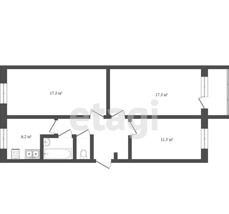 квартира г Челябинск р-н Тракторозаводский ул Арзамасская 3-я 23а фото 18