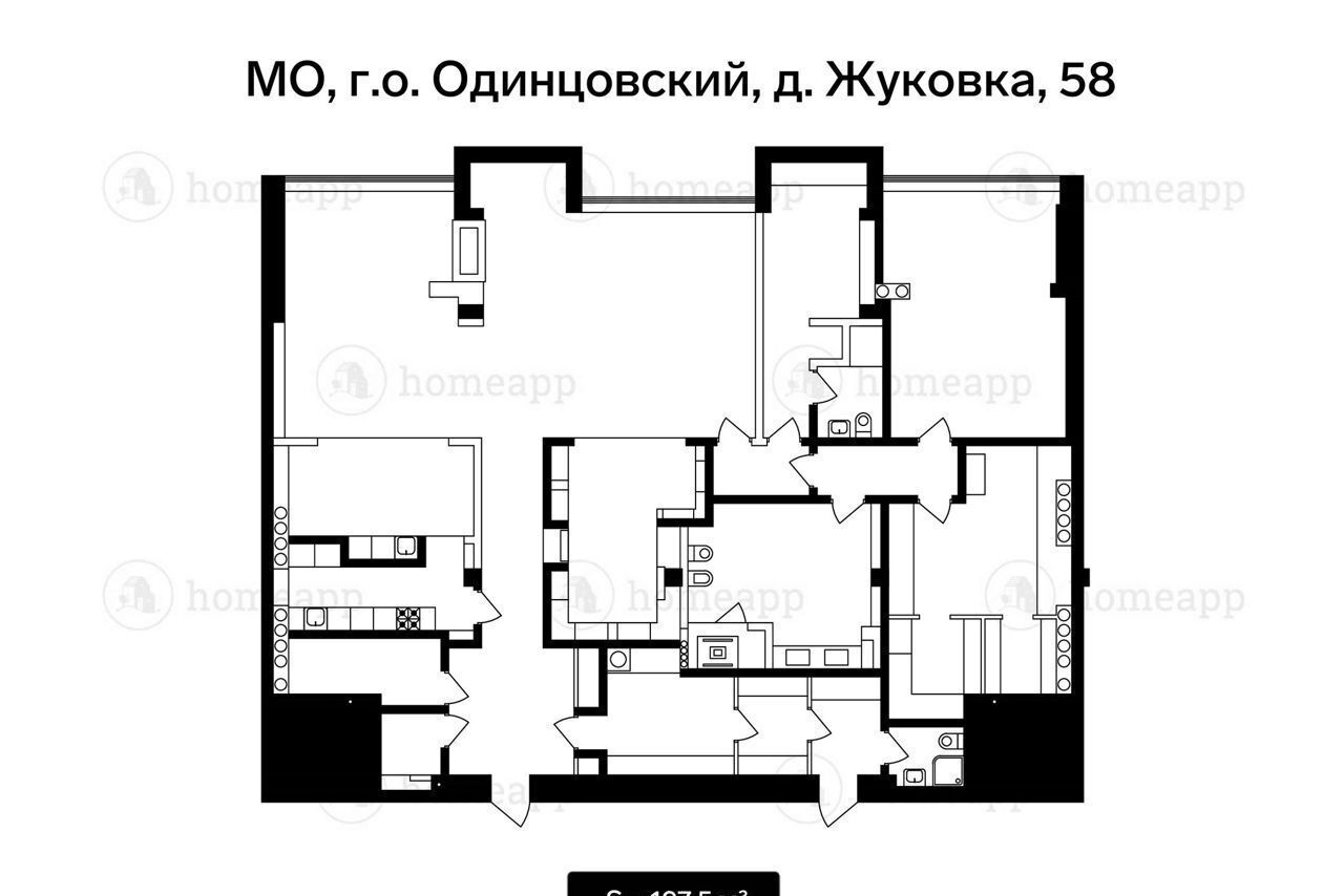 квартира городской округ Одинцовский д Жуковка 58, Барвиха фото 39