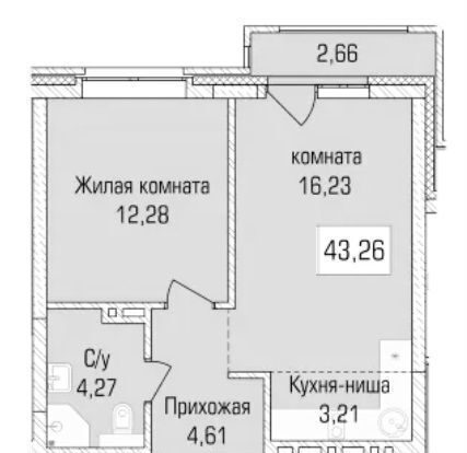 квартира г Новосибирск р-н Калининский Заельцовская ЖК «Цивилизация» фото 1