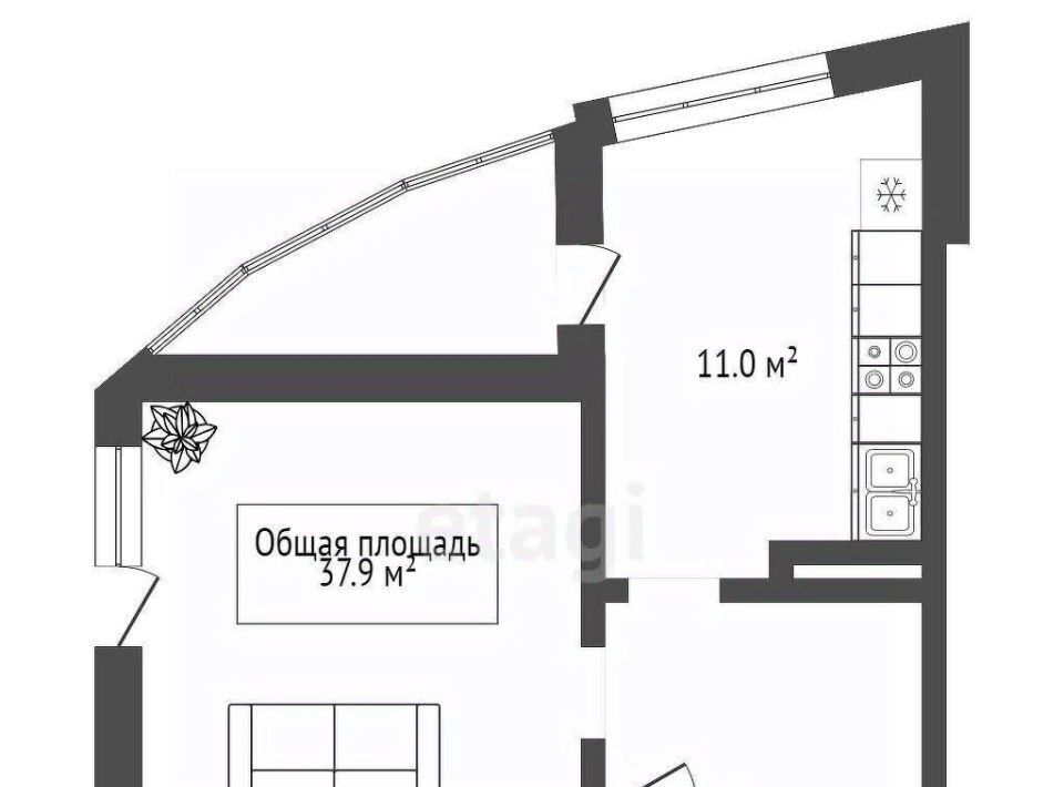 квартира г Новосибирск Заельцовская ул Кавалерийская 3/1 фото 15