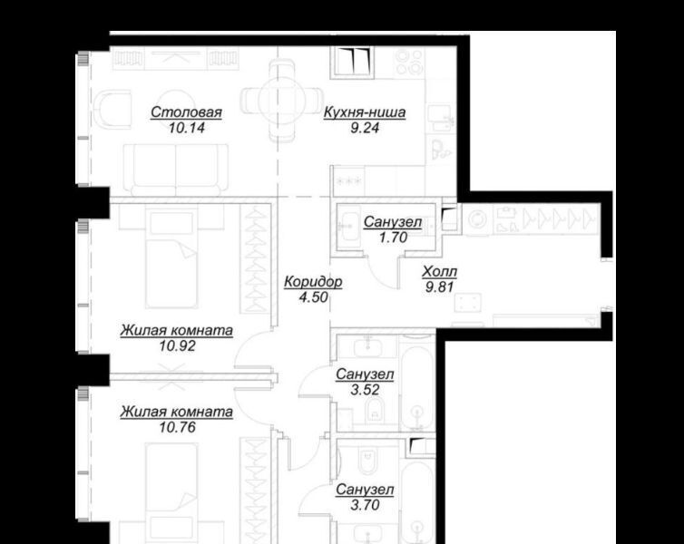 квартира г Москва метро Марьина Роща ул 4-я Марьиной Рощи 12к/1 фото 2