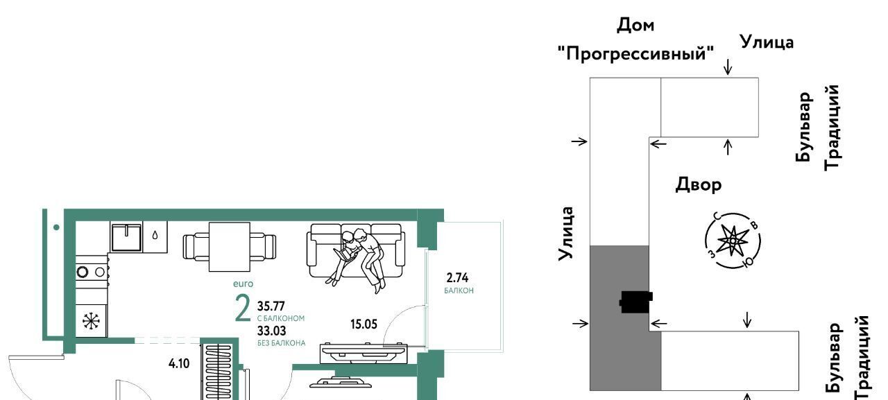 квартира г Тюмень р-н Калининский ЖК Домашний фото 1