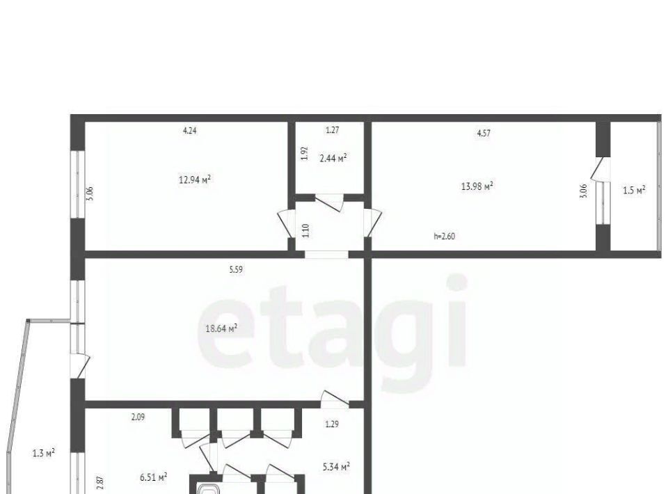 квартира г Саранск р-н Октябрьский ул Ярославская 19с/3 фото 41