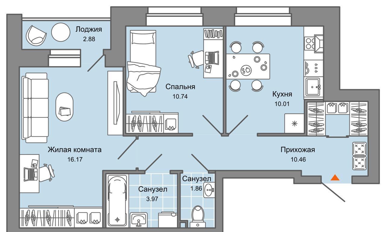 квартира г Киров р-н Ленинский ЖК ZNAK фото 1