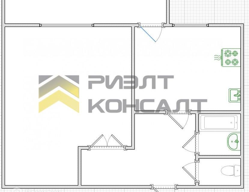 квартира г Омск городской округ Омск, железнодорожная станция 2888 километр, 5 фото 2