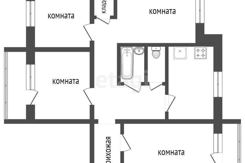 квартира г Красноярск р-н Советский пр-кт 60 лет Образования СССР 18 городской округ Красноярск фото 2