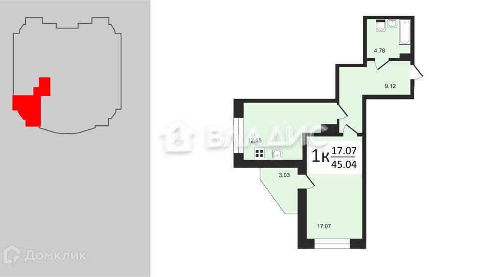 квартира г Владимир р-н Октябрьский ул Лакина 2б городской округ Владимир фото 1