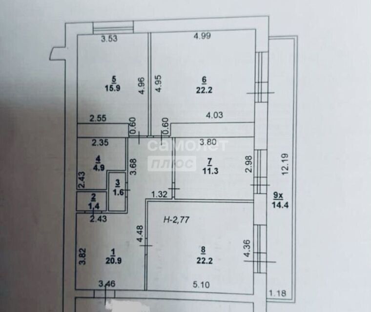 квартира г Ростов-на-Дону р-н Советский Западный ул 339-й Стрелковой Дивизии 25/1 городской округ Ростов-на-Дону фото 9