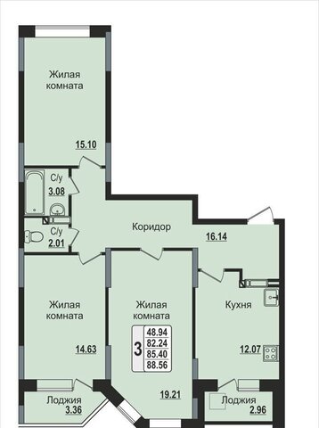 квартира г Ногинск ул 7-ая Черноголовская 17к/1 ЖК Лесная Сказка (Ногинск) фото