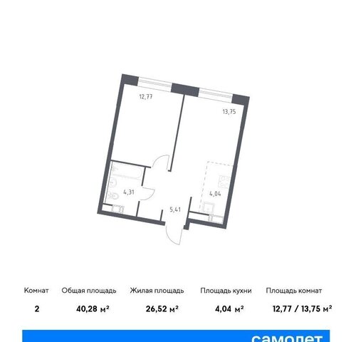 квартира п Сосенское д Столбово ЖК «ЭкоБунино» метро Ольховая жилой комплекс Эко Бунино, 14. 1 фото