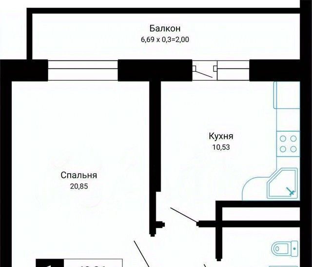 квартира г Новороссийск р-н Южный ул Хворостянского 27к/2 фото 6