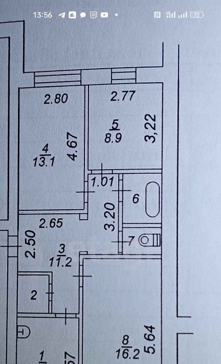 квартира г Сыктывкар ул Морозова 117а фото 23