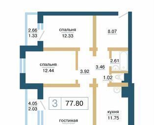 квартира г Красноярск р-н Советский микрорайон «Нанжуль-Солнечный» фото 1