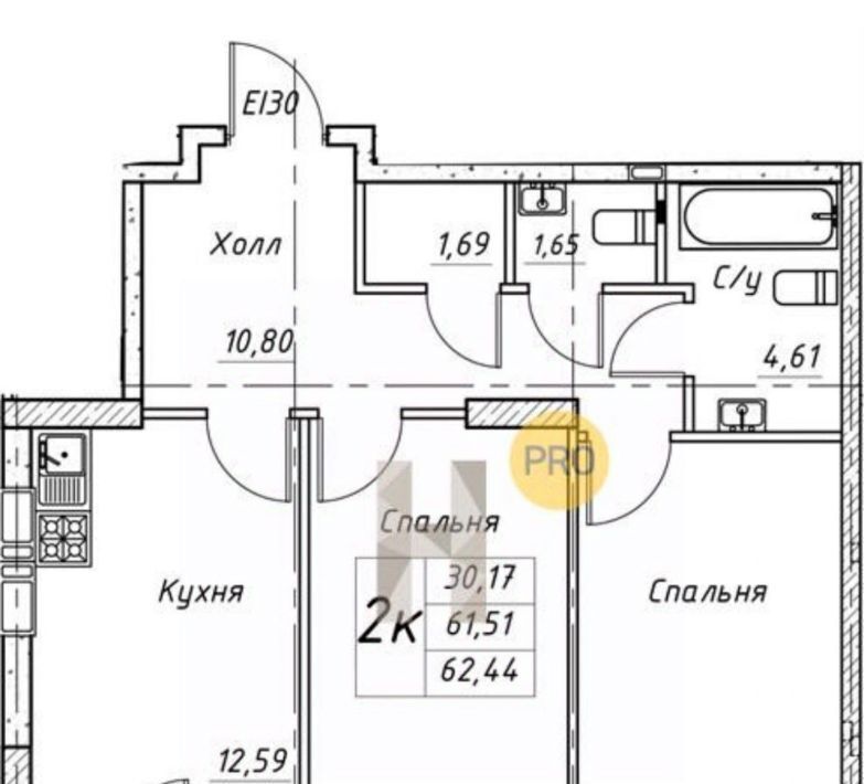 квартира г Воронеж р-н Ленинский ул Ворошилова 10/1 фото 1