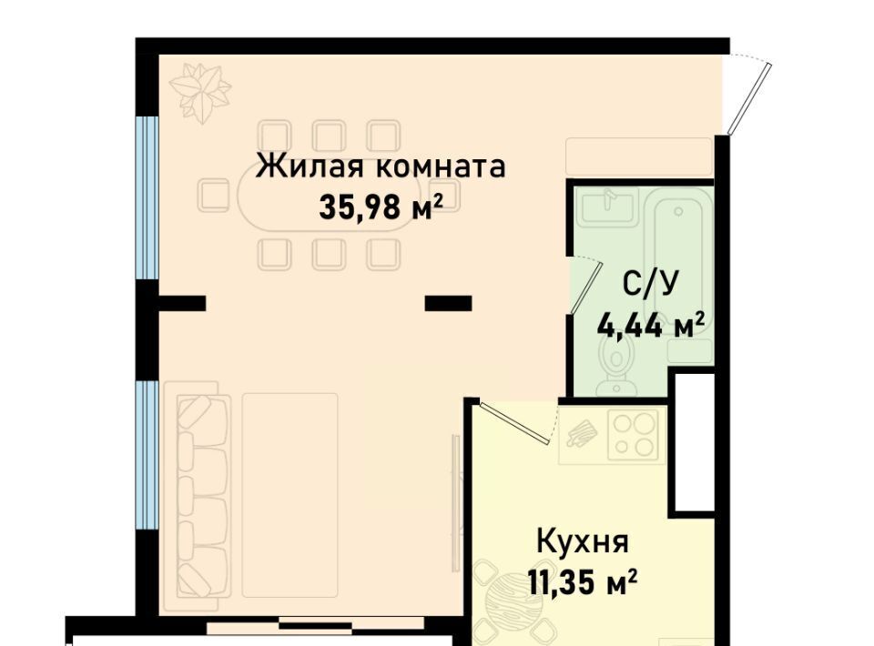 квартира р-н Черноморский пгт Черноморское ул Евпаторийская Черноморское сельское поселение фото 1