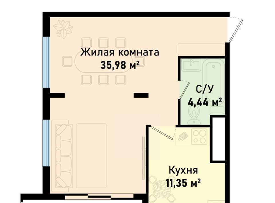 квартира р-н Черноморский пгт Черноморское ул Евпаторийская Черноморское сельское поселение фото 1