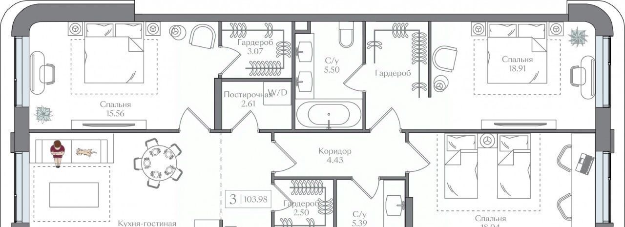 квартира г Москва метро Преображенская площадь ЖК «Преображенская площадь» площадь фото 1