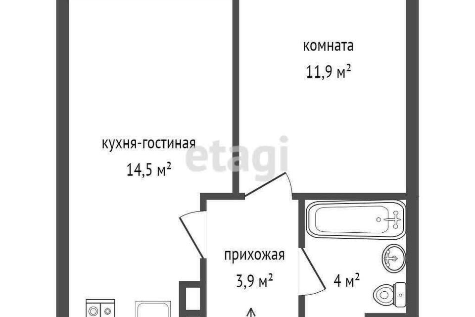 квартира г Екатеринбург Академический ул Академика Парина 33 Екатеринбург, муниципальное образование фото 5