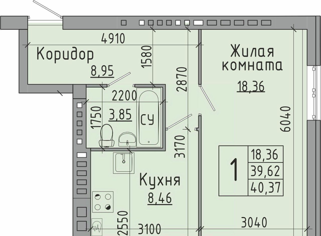 квартира г Волгоград р-н Советский жилой район Долина-2 жилрайон фото 1