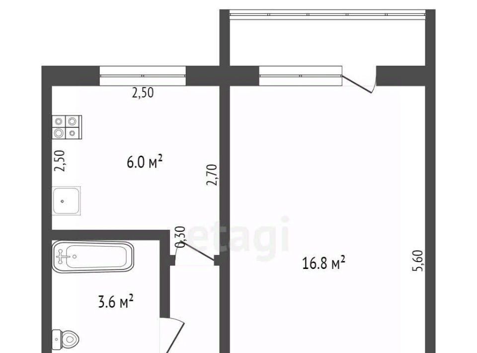 квартира р-н Калманский с Новороманово ул Взлетная 60 фото 26