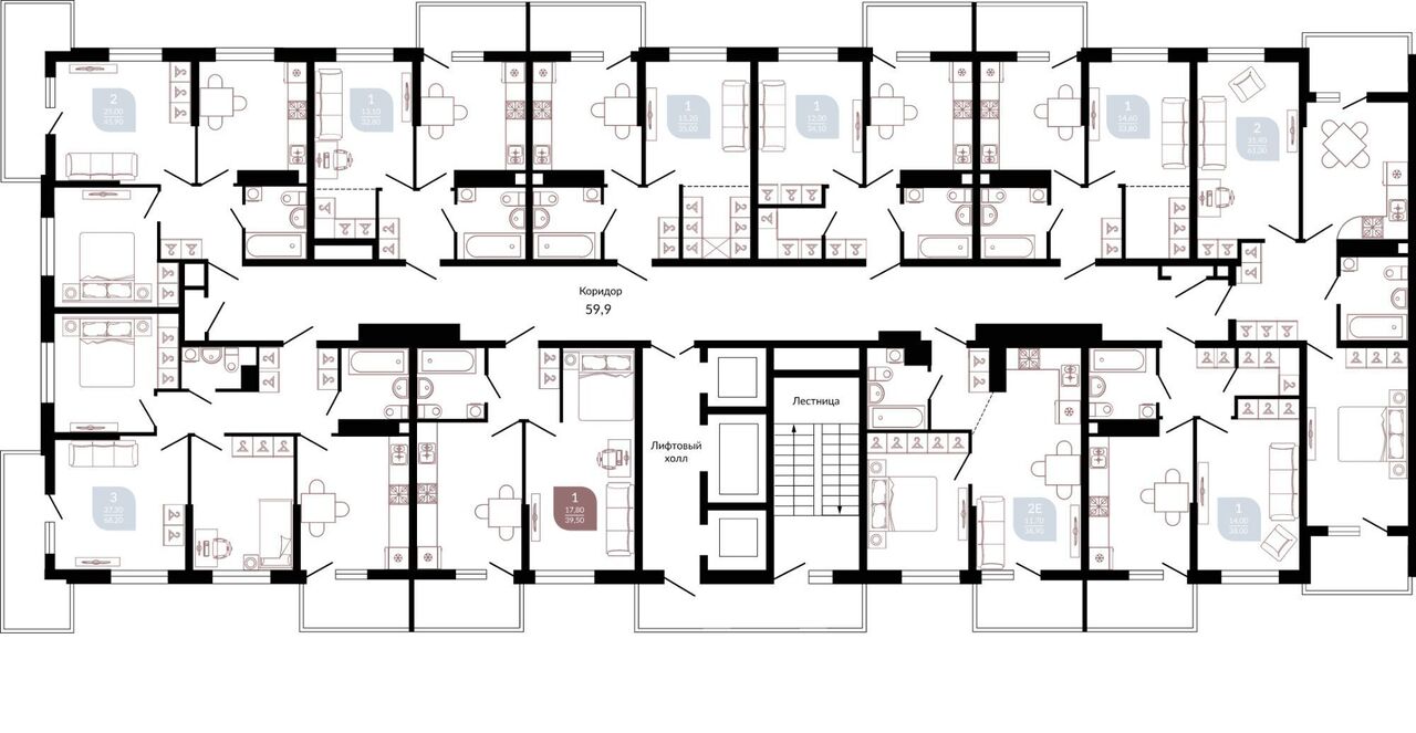 квартира г Краснодар р-н Прикубанский ул Конгрессная 43 фото 2